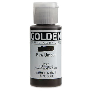 GOLDEN Fluid Acrylics Raw Umber (2350-1)