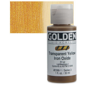 GOLDEN Fluid Acrylics Transparent Yellow Iron Oxide (2386-1)