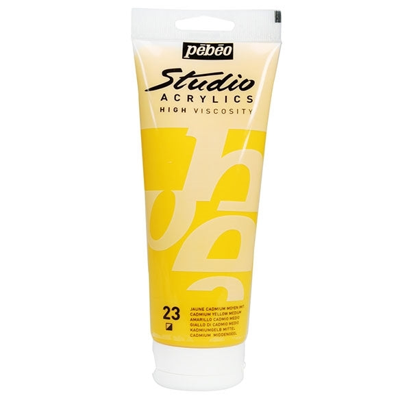 Pebeo Studio Acrylics- Cadmium Yellow Medium Hue (pebeo23)