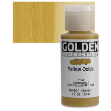 Load image into Gallery viewer, GOLDEN Fluid Acrylics Yellow Oxide (2410-1)
