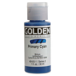 GOLDEN Fluid Acrylics Primary Cyan (2420-1)