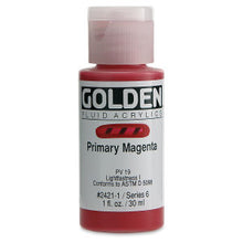 Load image into Gallery viewer, GOLDEN Fluid Acrylics Primary Magenta (2421-1)
