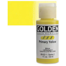 Load image into Gallery viewer, GOLDEN Fluid Acrylics Primary Yellow  (2422B-1)
