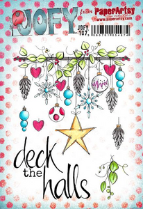 PaperArtsy Rubber Stamp Set Deck the Halls designed by Jo Firth-Young (JOFY107)