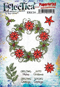 PaperArtsy Eclectica3 Stamp Set Wreath by Kay Carley (EKC50)