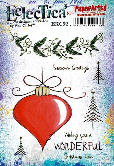 PaperArtsy Eclectica3 Stamp Set Ornament by Kay Carley (EKC52)