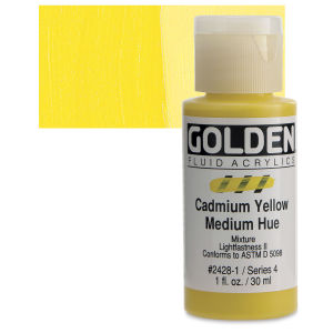 GOLDEN Fluid Acrylics Cadmium Yellow Medium Hue (2428B-1)