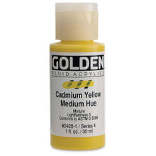 Load image into Gallery viewer, GOLDEN Fluid Acrylics Cadmium Yellow Medium Hue (2428B-1)
