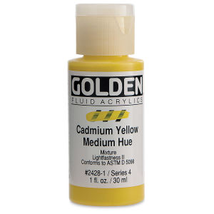 GOLDEN Fluid Acrylics Cadmium Yellow Medium Hue (2428B-1)