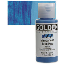 Load image into Gallery viewer, GOLDEN Fluid Acrylics Manganese Blue Hue (2437B-1)
