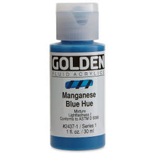 Load image into Gallery viewer, GOLDEN Fluid Acrylics Manganese Blue Hue (2437B-1)
