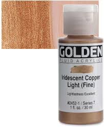 GOLDEN Fluid Acrylics Iridescent Copper Light (Fine) (2452-1)