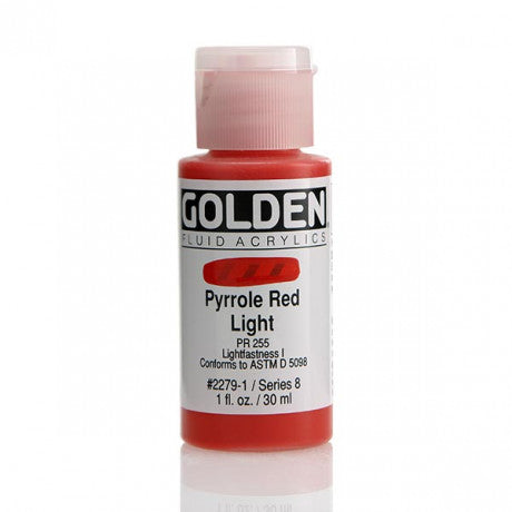 Golden Fluid Acrylics Pyrrole Red Light (2279-1)