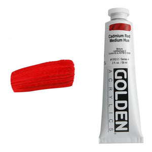 GOLDEN Artist Colors Heavy Body Acrylic Paint Cadmium Red Medium Hue (1552-2)