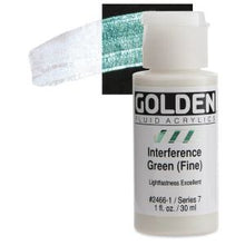 Load image into Gallery viewer, GOLDEN Fluid Acrylics Interference Green (Fine) (2466-1)
