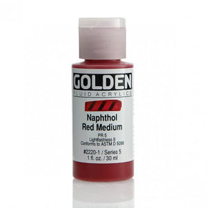 Golden Fluid Acrylics Naphthol Red Medium (2220-1)