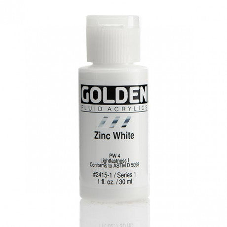 Golden Fluid Acrylics Zinc White (2415-1)