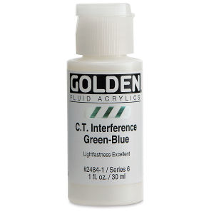 GOLDEN Fluid Acrylics C.T. Interference Green-Blue (2484-1)