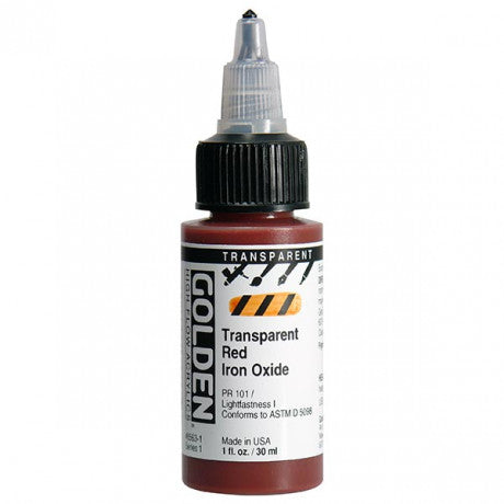 Golden Paints High Flow Acrylics Transparent Red Iron Oxide (8563-1)