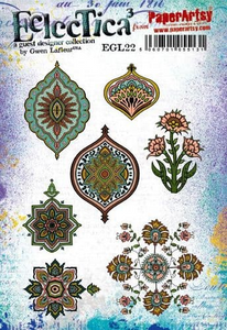 PaperArtsy Eclectica3 Rubber Stamp Set Boho Blooms designed by Gwen Lafleur (EGL22)