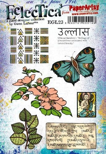 PaperArtsy Eclectica3 Rubber Stamp Set Ullassa designed by Gwen Lafleur (EGL23)