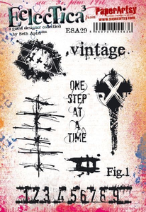 PaperArtsy Eclectica3 Rubber Stamp Set Vintage designed by Seth Apter (ESA29)