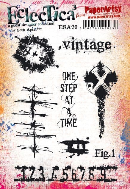 PaperArtsy Eclectica3 Rubber Stamp Set Vintage designed by Seth Apter (ESA29)