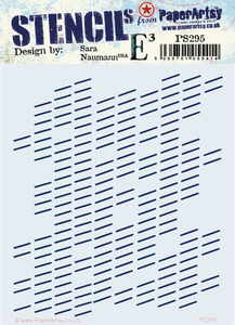 PaperArtsy Stencil Diagonal Dashes designed by Sara Naumann (PS295)