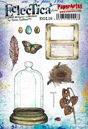 PaperArtsy Eclectica3 Rubber Stamp Set Bell Jar designed by Gwen Lafleur (EGL26)