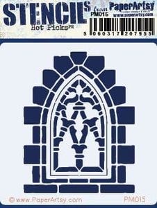 PaperArtsy Stencil Hot Picks Mini Castle Window (PM015)