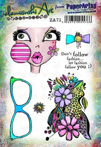 PaperArtsy Rubber Stamp Set Don't Follow Fashion designed by ElenaZinski Art (ZA73)