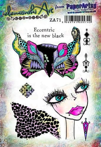 PaperArtsy Rubber Stamp Set Eccentric designed by ElenaZinski Art (ZA71)