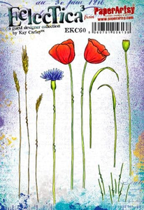 PaperArtsy Eclectica3 Stamp Set Wild Flowers by Kay Carley (EKC60)