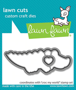 Lawn Fawn Photopolymer Clear Stamp & Die Set Croc My World (LF2725)