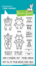 Load image into Gallery viewer, Lawn Fawn Photopolymer Clear Stamp &amp; Die Set Dream Big (LF2870)
