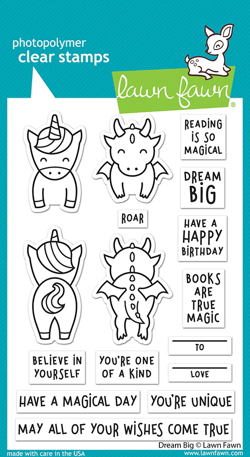 Lawn Fawn Photopolymer Clear Stamp & Die Set Dream Big (LF2870)