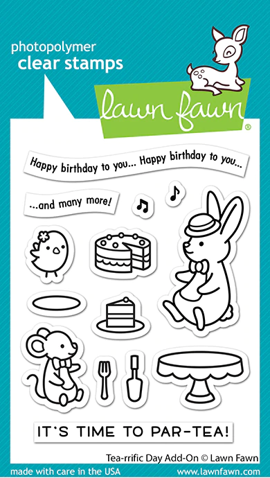 Lawn Fawn Photopolymer Clear Stamp & Die Set Tea-rrific Day Add-On (LF2859)