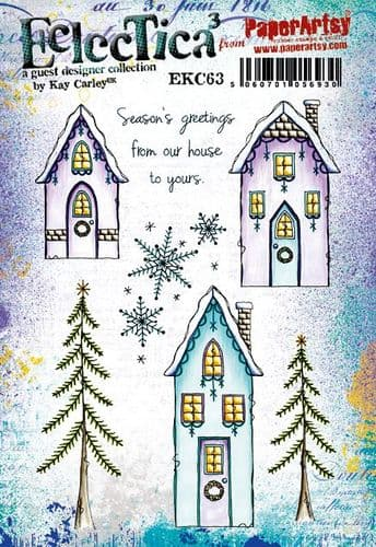 PaperArtsy Eclectica3 Stamp Set Season's Greetings by Kay Carley (EKC63)