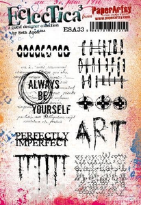 PaperArtsy Eclectica3 Rubber Stamp Set Perfectly Imperfect designed by Seth Apter (ESA33)