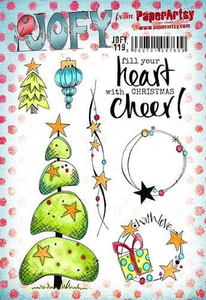 PaperArtsy Rubber Stamp Set Christmas Cheer designed by Jo Firth-Young (JOFY119)