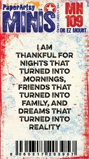 PaperArtsy Minis I Am Thankful (MN109)