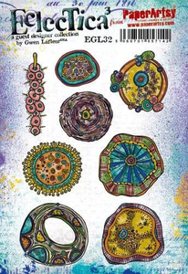 PaperArtsy Eclectica3 Rubber Stamp Set Circles designed by Gwen Lafleur (EGL32)