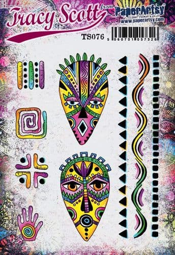 PaperArtsy Rubber Stamp Set Masks designed by Tracy Scott (TS076)