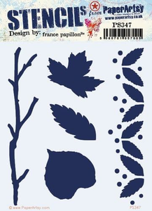 Paper Artsy Stencil Leaves & Branch designed by France Papillon (PS347)