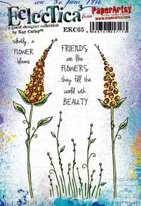 PaperArtsy Eclectica3 Stamp Set Friends are Like Flowers by Kay Carley (EKC65)