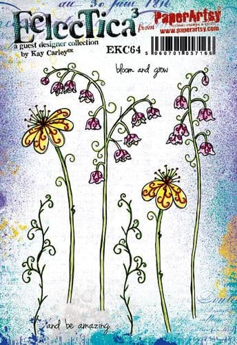 PaperArtsy Eclectica3 Stamp Set Bloom& Grown by Kay Carley (EKC64)