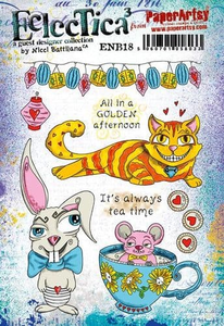 PaperArtsy Rubber Stamp Set Eclectica3 The Cheshire Cat by Nicci Dot (ENB18)