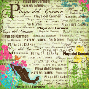 Scrapbook Customs Scrapbook Paper - 12" x 12" - Playa del Carmen Paradise (35469)