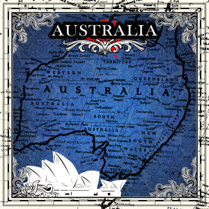 Scrapbook Customs Scrapbook Paper - 12" x 12" - Australia Sightseeing (36325)