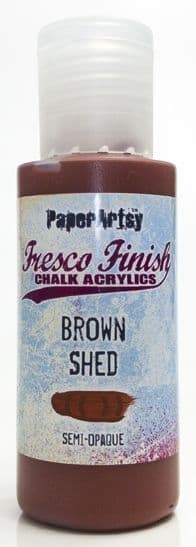 PaperArtsy Fresco Finish Chalk Acrylics Brown Shed Semi-Opaque (FF38)